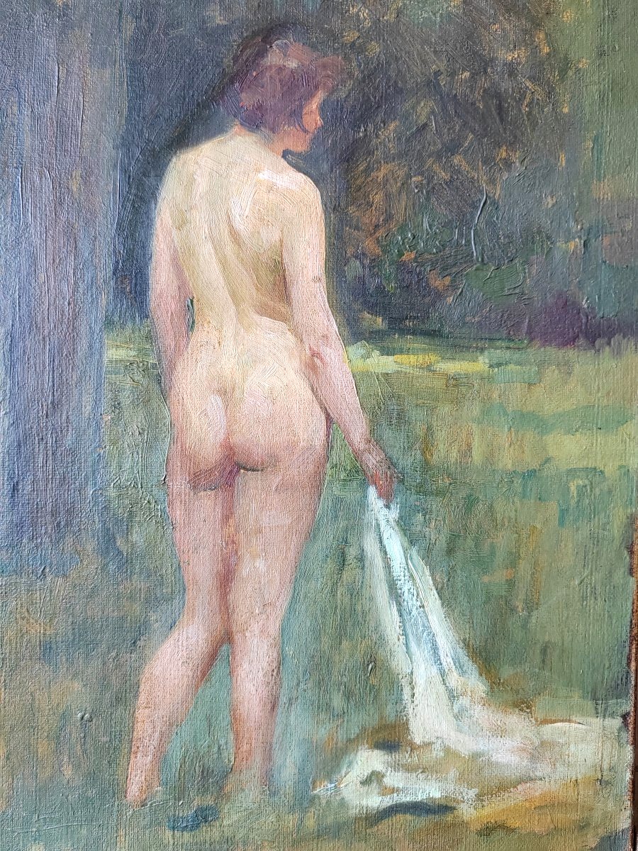 Nue au jardin Gaston Hoffmann (1883-1977) art déco 