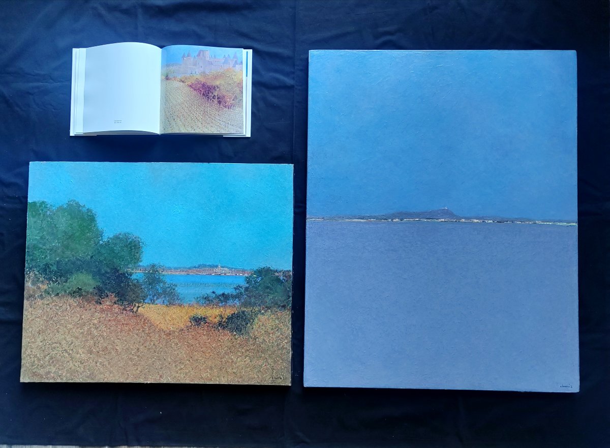 André Bourrié 60x73 Bouzigues Étang de Thau Séte -photo-3