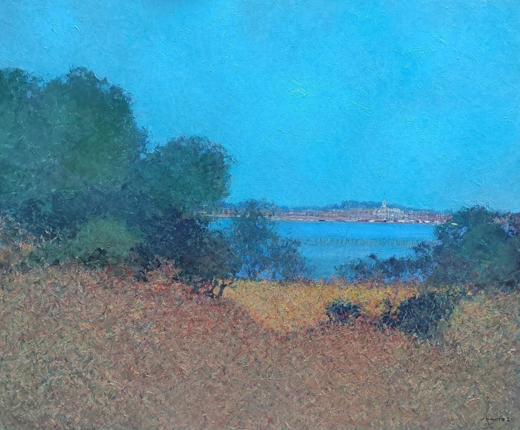 André Bourrié 60x73 Bouzigues Étang de Thau Séte 