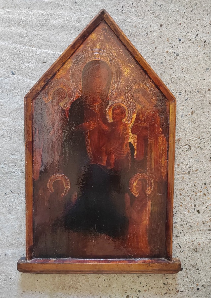 Large 19th-century Nativity Scene In The Quattrocento Style -photo-3