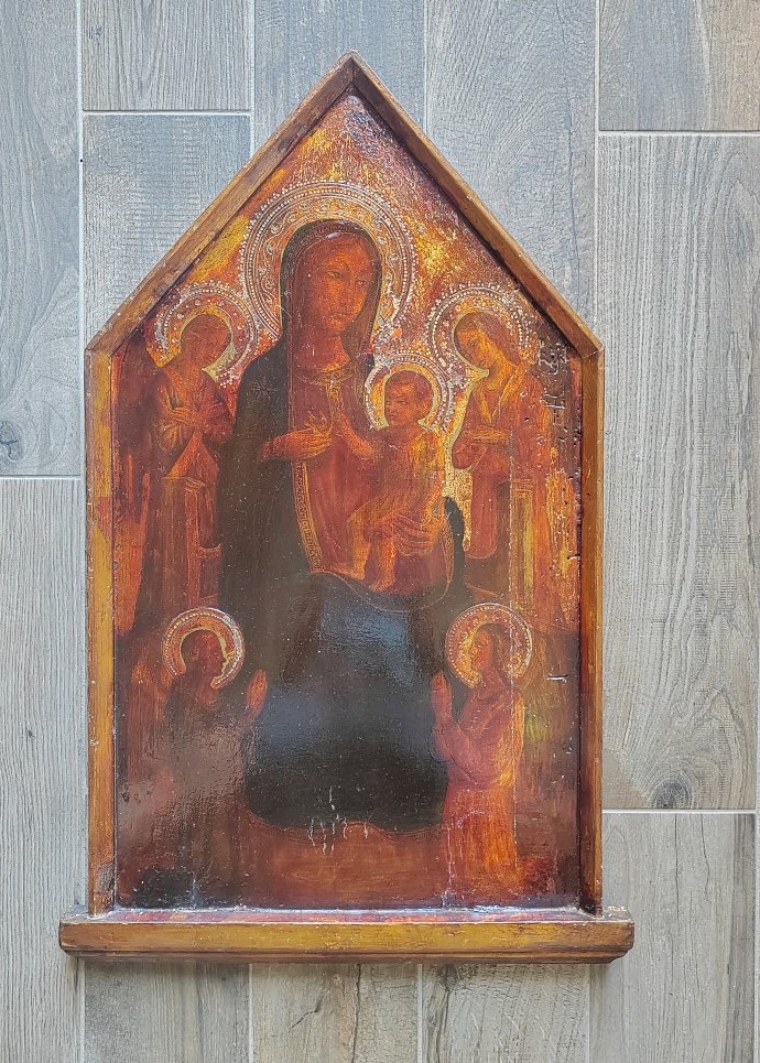 Large 19th-century Nativity Scene In The Quattrocento Style -photo-4