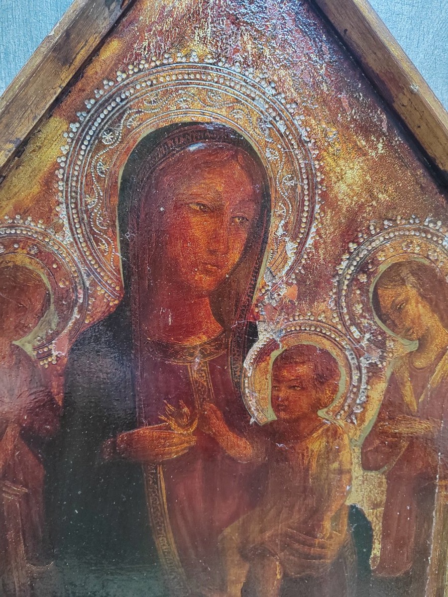 Large 19th-century Nativity Scene In The Quattrocento Style -photo-2