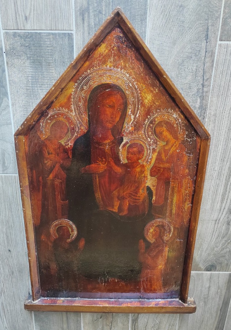 Large 19th-century Nativity Scene In The Quattrocento Style 