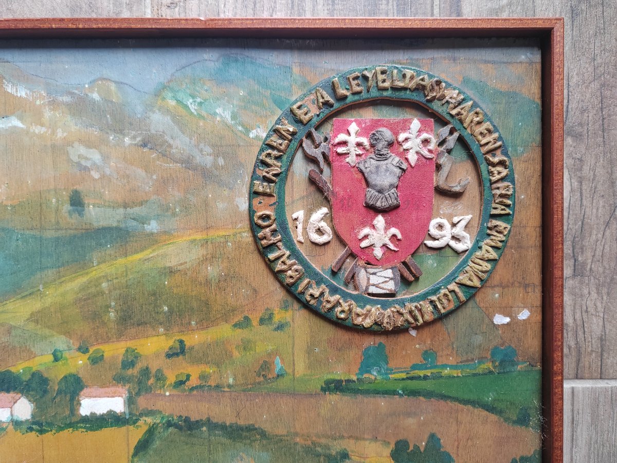 Sare au Pays Basque travail basque grand tableau-photo-1