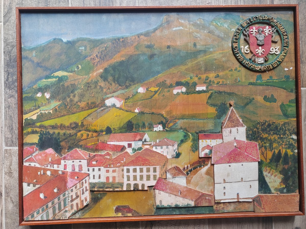 Sare au Pays Basque travail basque grand tableau