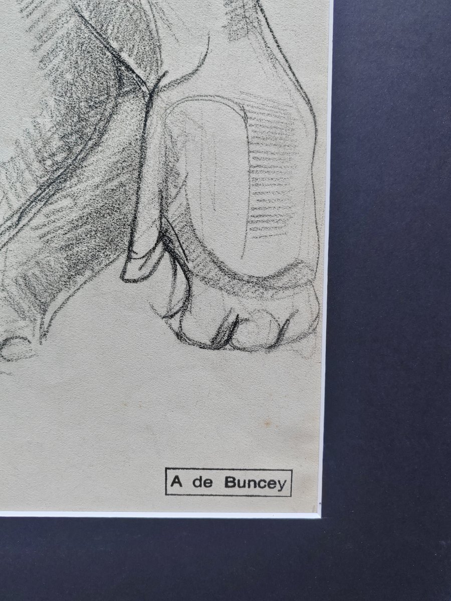 Grand dessin gorille Albin de Buncey 1920 art déco -photo-3