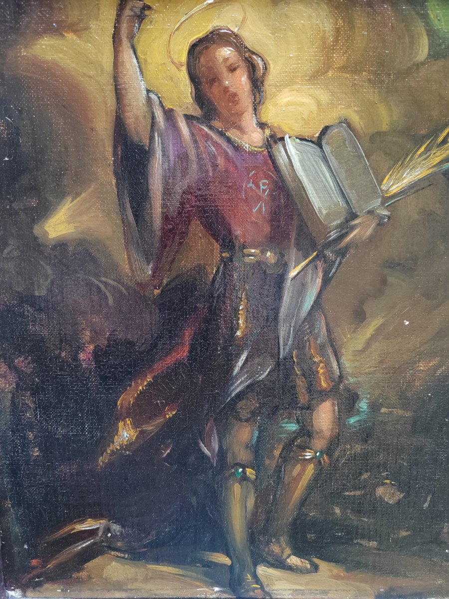 Portrait St Pancrace de Rome cadre baroque-photo-2