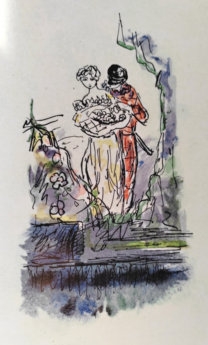 Pierre Laprade (1875–1931) Harlequin And Columbine Greeting The Audience, Dated 1899-photo-1