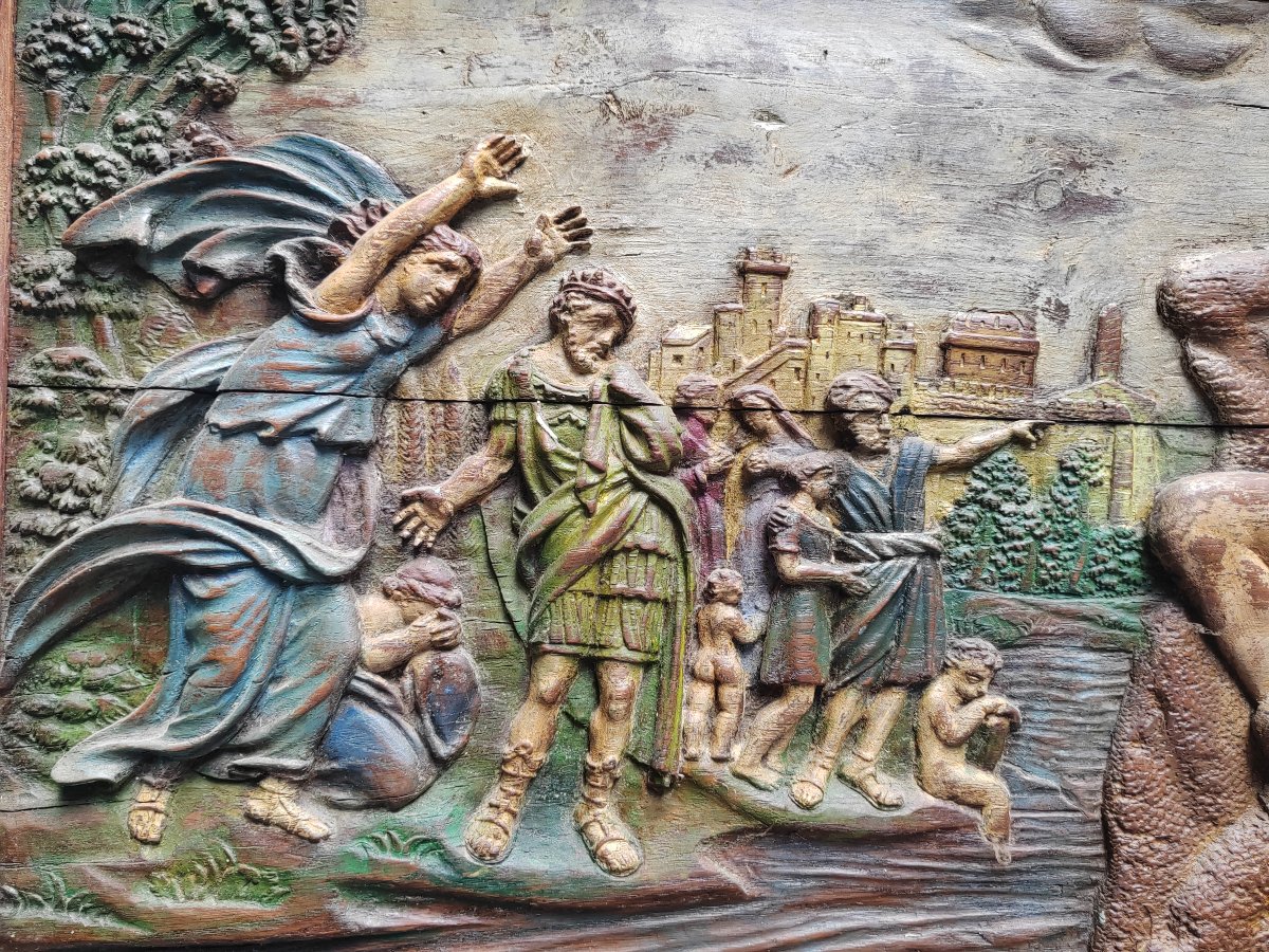 Large 17th-century Bas-relief Depicting Perseus And Andromeda, From The Louis XIII Period-photo-5