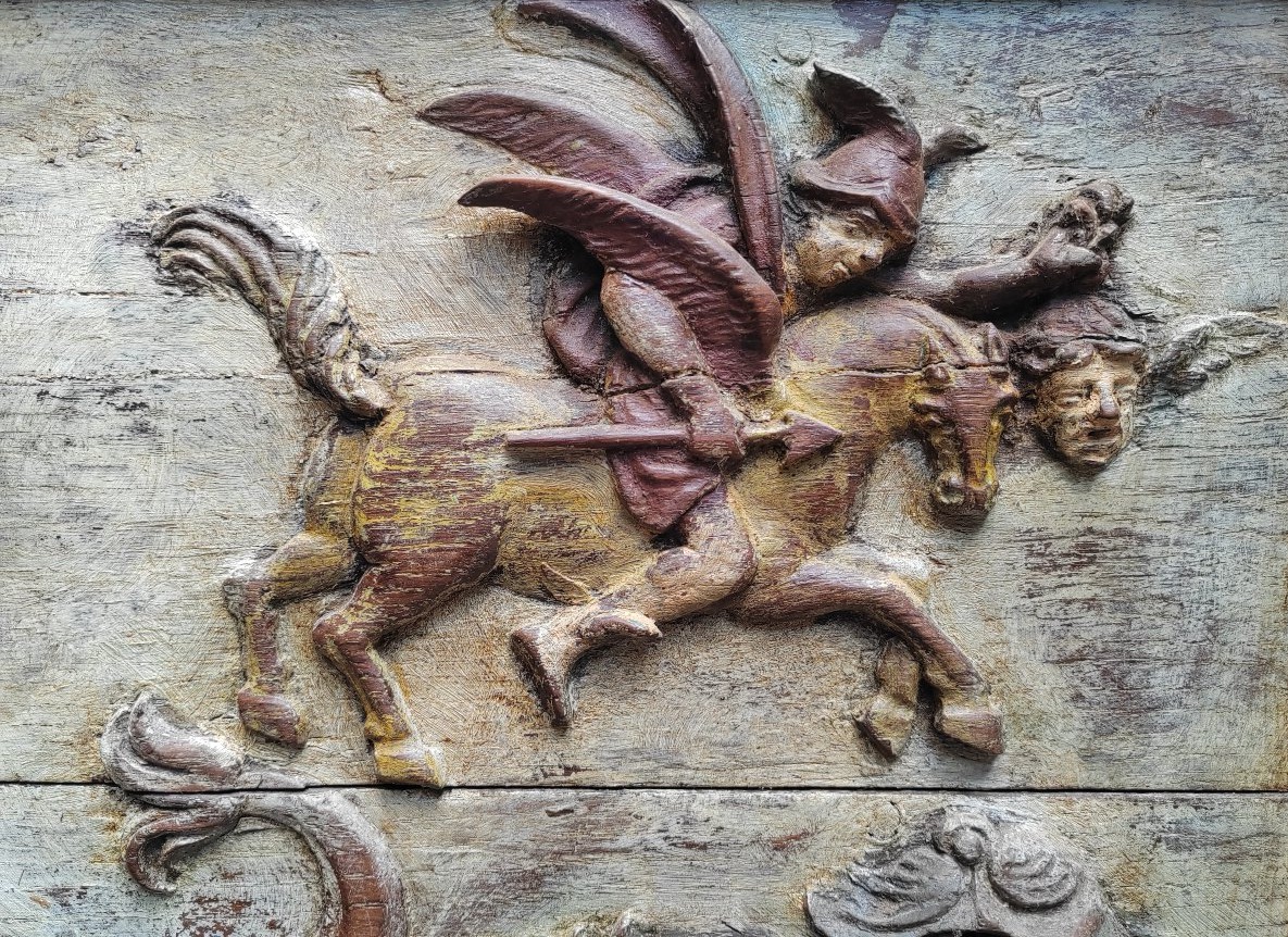 Large 17th-century Bas-relief Depicting Perseus And Andromeda, From The Louis XIII Period-photo-6