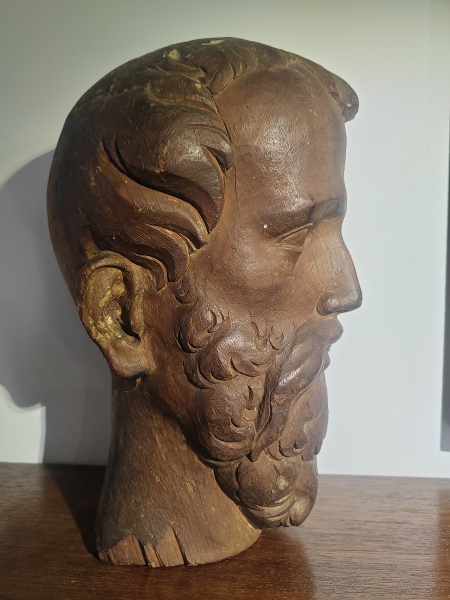 Tête d'homme fin 18 ème Rome philosophe néo classique