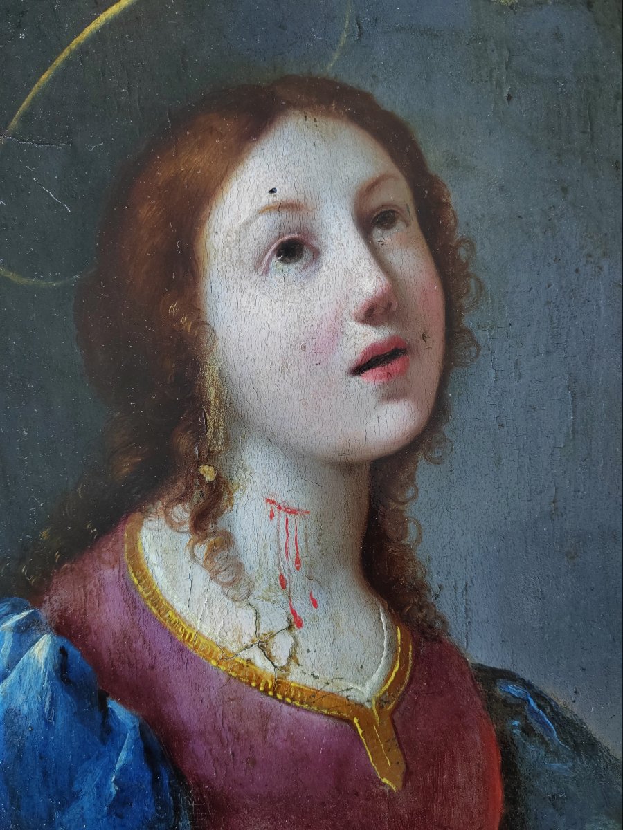 Portrait d'une Sainte école française 17 ème -photo-1