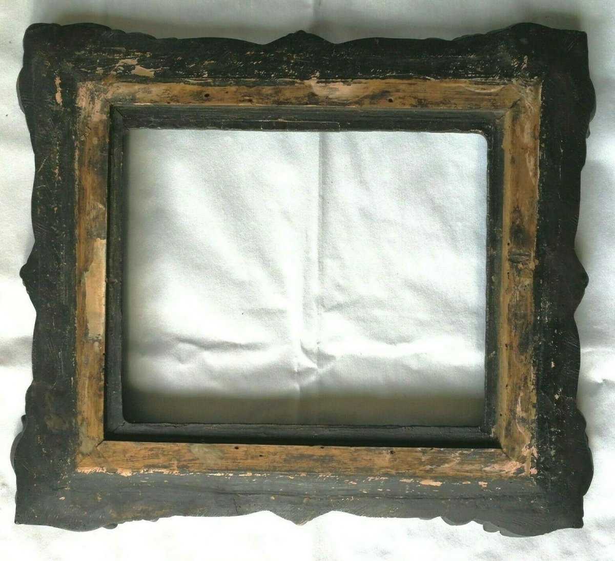 19th Century Louis XV Style Frame In Carved Wood-photo-1