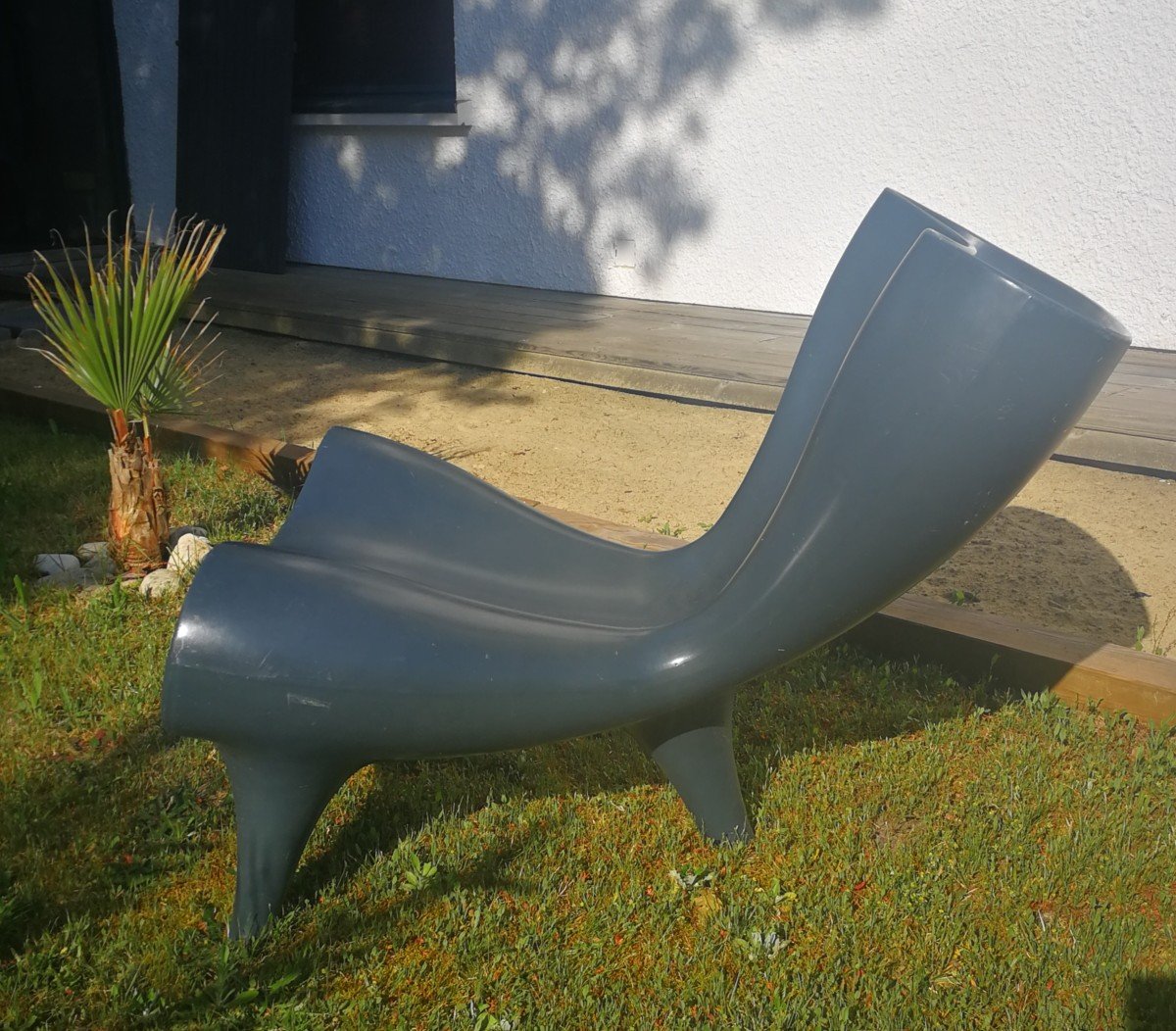 Fauteuil Orgone De Marc Newson Gris Taupe-photo-3