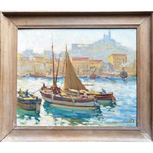Paul Néri (1910-1965) Bright View Of Marseille