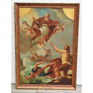 Large Historical And Biblical Scene 19th Signed 