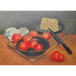 Georges Rohner Large Painting 60x73