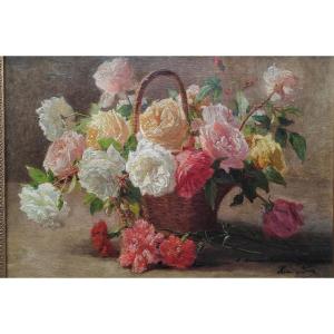 Panier de roses Henri Biva 