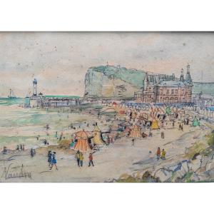 Le Tréport l'ancien casino la plage Franck Will