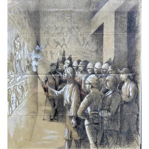 Drawing From 1900, Egyptology, Egypt, Pharaoh's Tomb