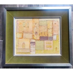 Marc Ferrer (1925-2010) La ville fermée Mont de Marsan abstraction