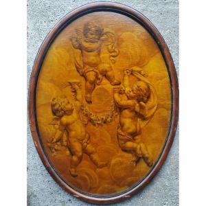 The Dance Of The Putti, A Large Painting Attributed To Plat Joseph Sauvage (1744-1818) 