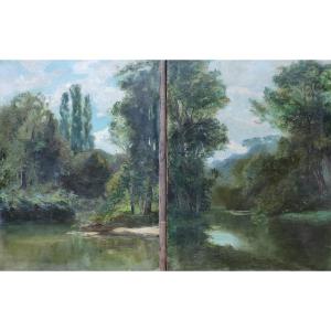 Contis Les Landes Louis Auguste Auguin ou atelier (1824-1903) 