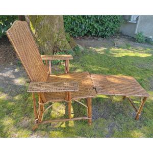 Transat chilienne en rotin en bel état 1900