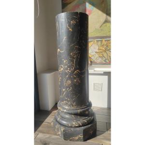 Large Antique Imitation Marble Column 1m10