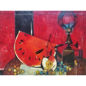 Grande Composition à la pastèque Yves Ganne