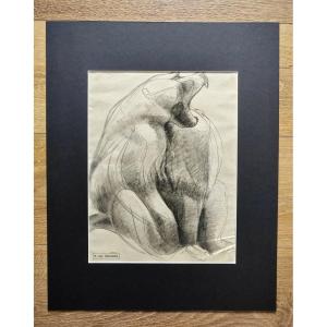 Albin De Buncey, The Baboon; Jouve Sandoz, Art Deco, Animal Drawing