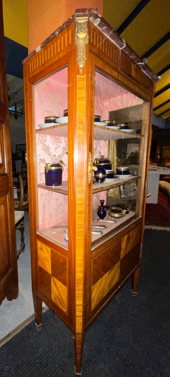 Vitrine Argentier En Marqueterie Directoire-photo-3