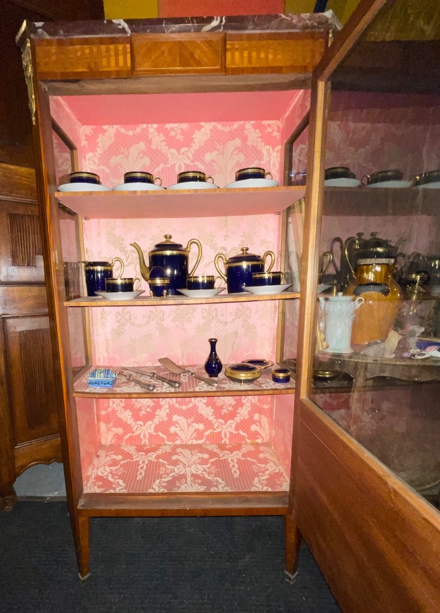 Vitrine Argentier En Marqueterie Directoire-photo-4