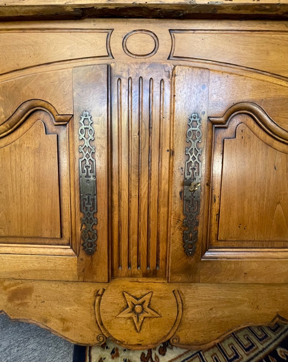 Crédence Provençale En Noyer Louis XV-photo-3