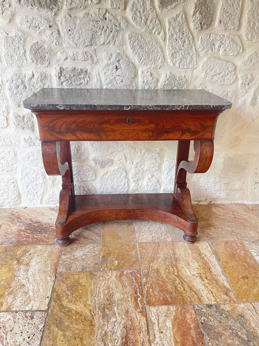 Console En Acajou Restauration -photo-2