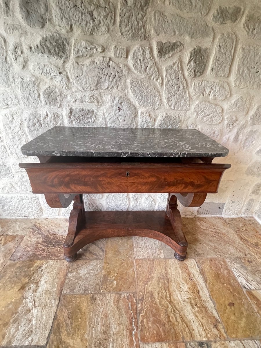 Console En Acajou Restauration -photo-1