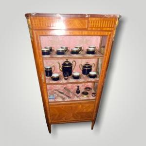 Vitrine Argentier En Marqueterie Directoire
