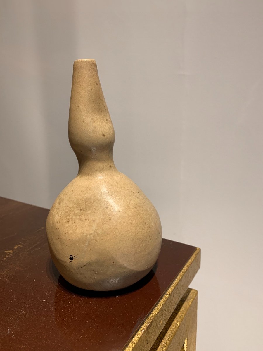 Rare Vase Fruitiforme En Grès Par Jeanneney.