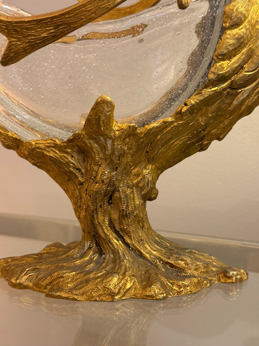 Coupe bronze et verre par Gabriella Crespi.-photo-3