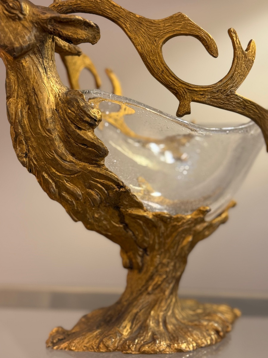 Coupe bronze et verre par Gabriella Crespi.-photo-1