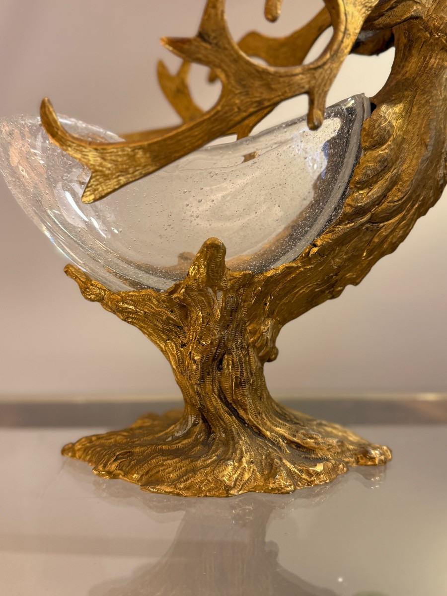 Coupe bronze et verre par Gabriella Crespi.-photo-3