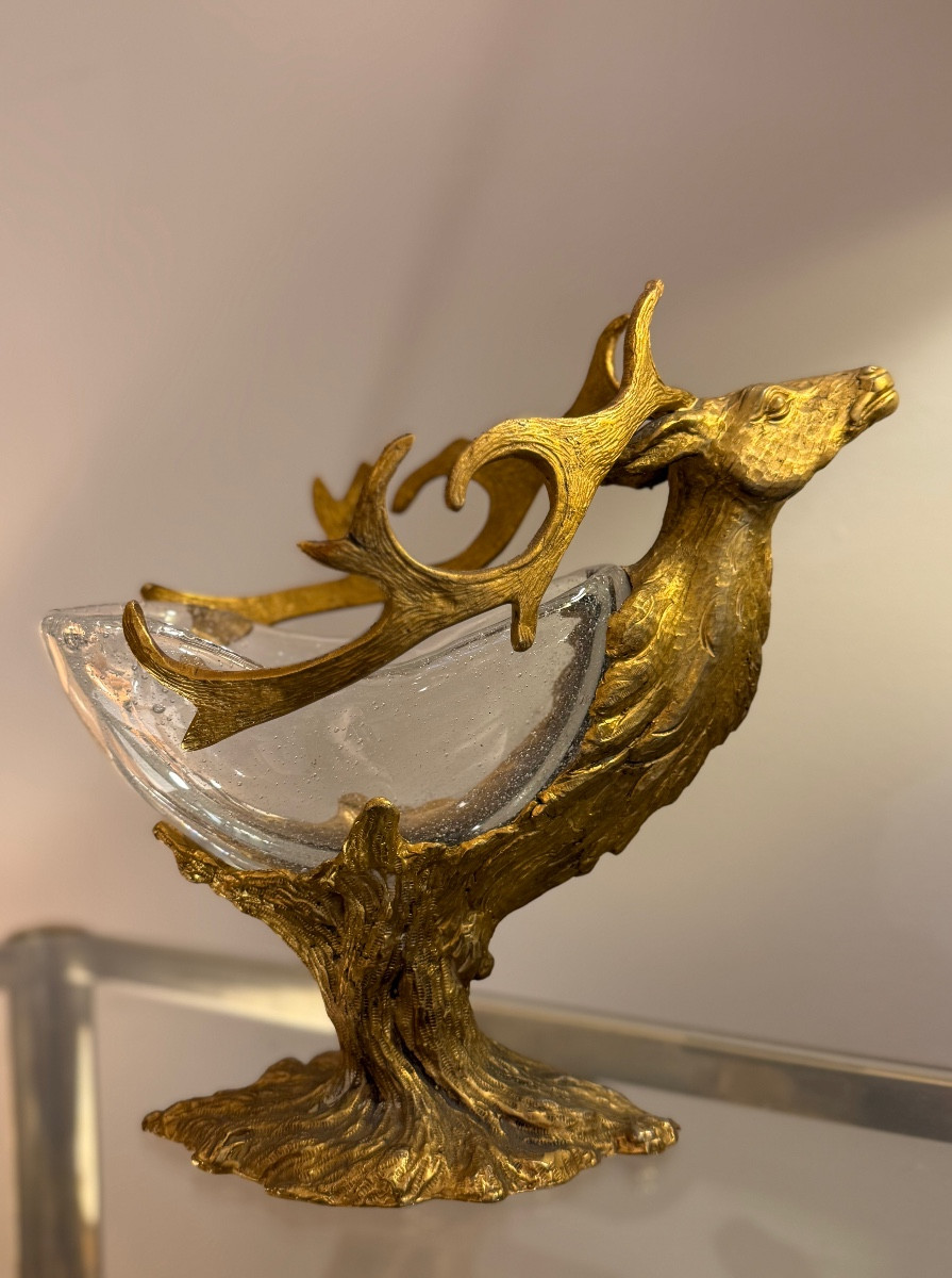Coupe bronze et verre par Gabriella Crespi.