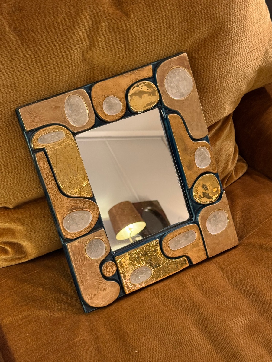 Mithé Espelt : miroir Ouvéa or mat et brillant-photo-3
