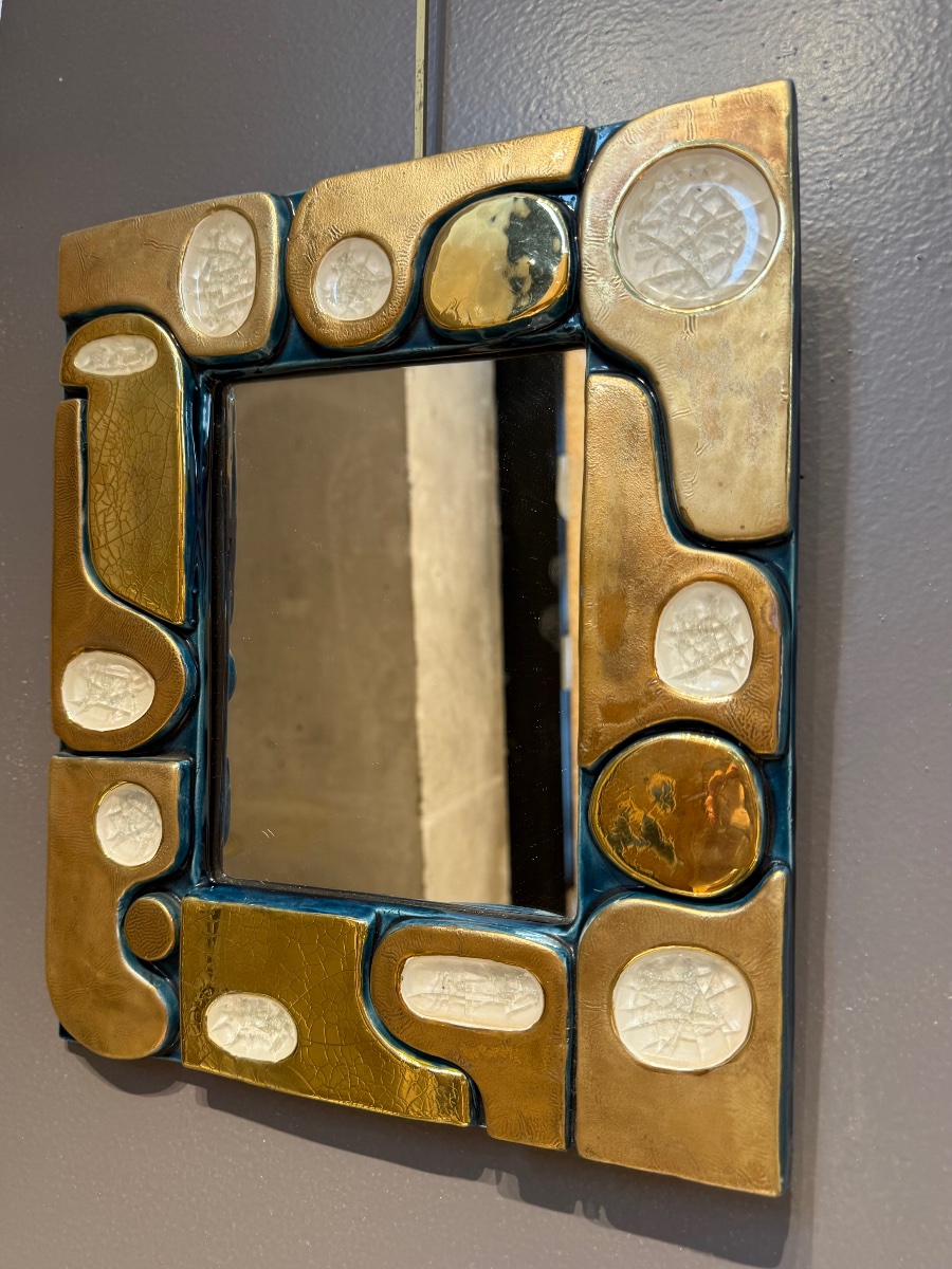 Mithé Espelt : miroir Ouvéa or mat et brillant