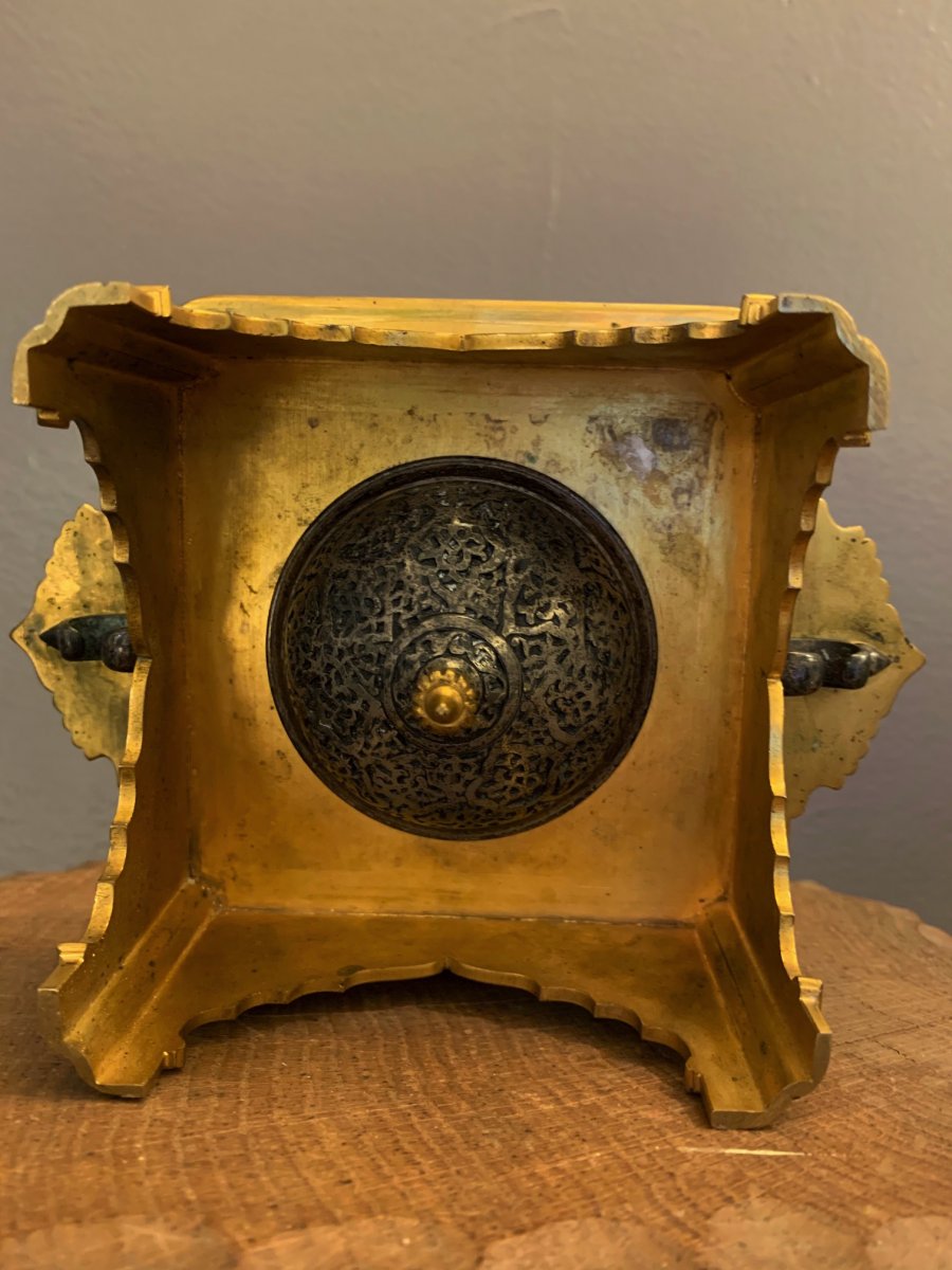 Inkwell Bronze Oriental Inspiration Late XIX-photo-4