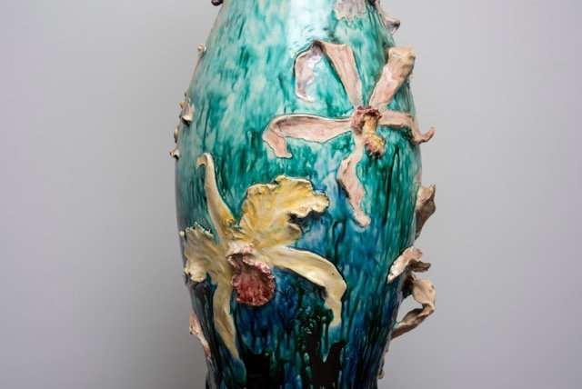 Exceptional Barbotine Vase Gien And E. Clair Guyot 1905.-photo-4