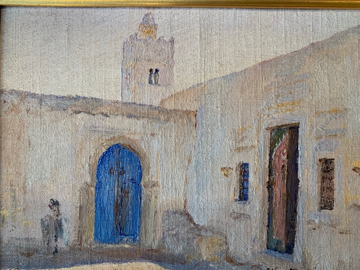 Rare Orientalist Painting Signed Alexandre Roubtzoff.-photo-2