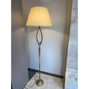 Important Bronze Floor Lamp Signed Félix Agostini.