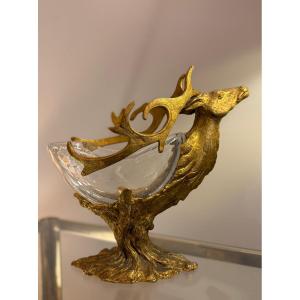 Coupe bronze et verre par Gabriella Crespi.