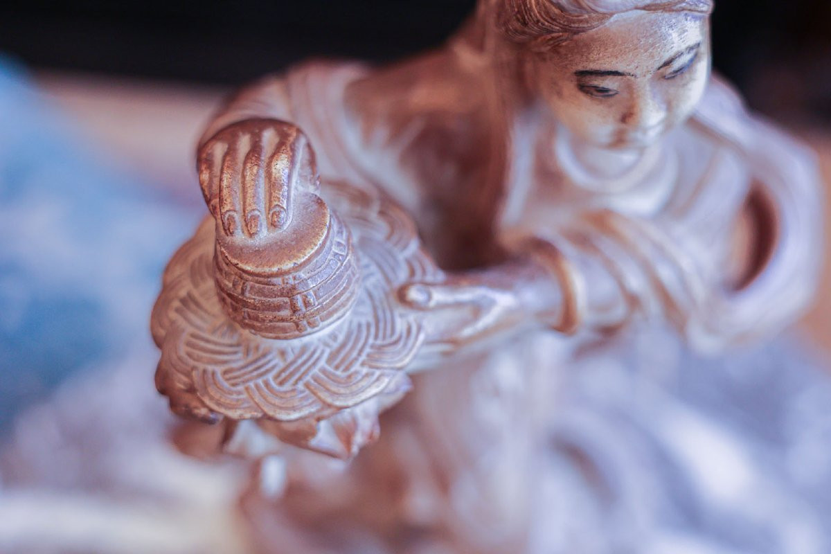 Statue Asiatique "Dame aux nuages"-photo-3